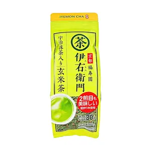 UJINOTSUYU IYEMON Matcha Genmaicha Tea 200g - Japanese Roasted Brown Rice Green Tea for Hot Brew & Cold Brew