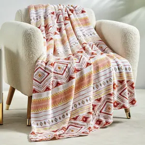 Elegant Comfort Ultra Soft Lightweight Printed Throw Blanket - Cozy Fleece, All-Season Comfort, 50" x 60"