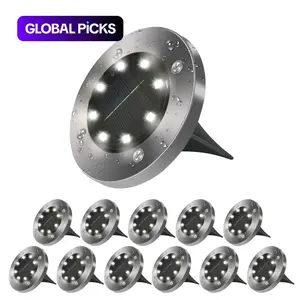 Solar-Powered Outdoor LED Lights, IP65 Waterproof Garden Lamp, Ground-Buried LED Floor Lights for Steps, Path and Patio, Yard Lighting and Summer Outdoor Decor #GLOBAL PICKS