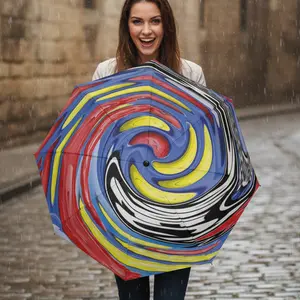 Connect 4 Spiral Umbrella - Colorful Game Design | Retro Gift