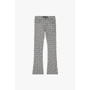Imprint Stacked Flare Jean White Grey