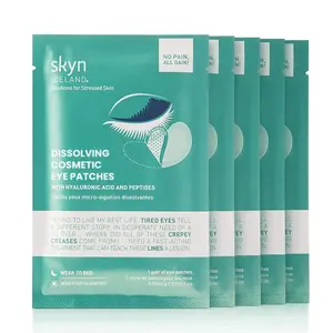 Skyn ICELAND Dissolving Microneedle Under Eye Patches With 39% Hyaluronic Acid & Peptides. No-Slip Eye Mask to Firm And Reduce Wrinkles & Fine Lines, Pack of 5