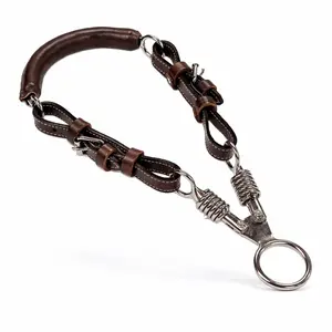 Brown Charro Bosal De Tijeras Leather Training Bosal