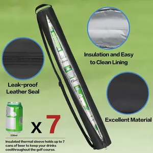 Golf Bag Beer Cooler Sleeve, Fits Most Golf Bags, Insulated & Reusable, Insulated Can Cooler, Perfect for Outdoor Activities, Durable Design