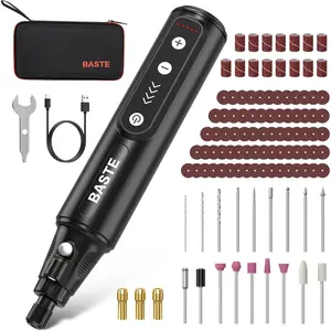 Mini Cordless Rotary Tool Kit - 5 Speed 18000RPM, 109 Accessories Type-C Charging Power Rotary Tool for 3D Printing, DIY Crafts, Sanding, Polishing, Drilling, Etching, Engraving (Black)
