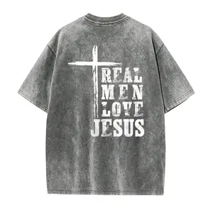 Mens Christian Bella Canvas T-Shirt, Real Men Love Jesus