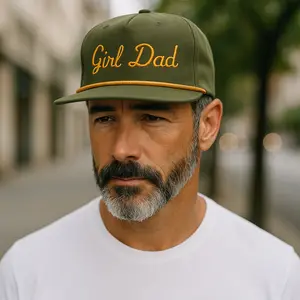 Girl Dad Rope Cap: Loden Green & Amber Gold And Other Rope Caps