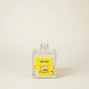 Aroma Natural Fragrance Reed Diffuser 200ml - Mango & Coconut Scented Home Fragrance