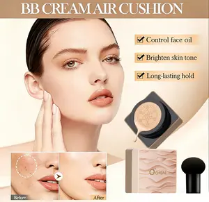 Air Mushroom Cushion BB Cream — Natural Finish, Non-Cakey, Brightening Foundation — Concealing, Long-Lasting, and Smudge-Proof