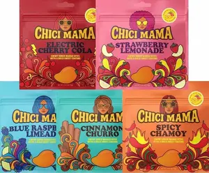 Chici Mama Chewy Mango Bites Variety Pack – 5 Flavors | Made with Real Mango | Fun, Juicy Candy-Alternative Treats | Gluten-Free, Plant-Based, & Free of Major Allergens | Better-For-You Snack | 5 Pack – 70g Each