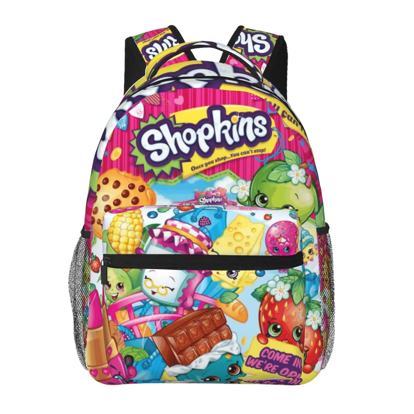 Shopkins Cartoon Print Kids School Bag Shopkins cartoon  Daypack Shopkins Shoppies Lightweight Travel Backpack Daily Study & Picnic