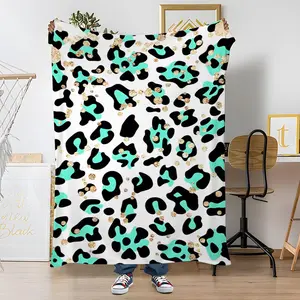 Leopard Print Blanket, Soft Comfortable Throw for Sofa Bedroom Office Outdoor, Hand Washable Multi-Use Gift
