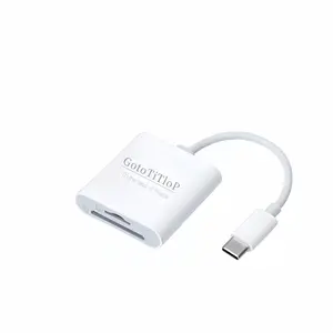 Strictly selected hot selling Type-C to SD TF CF camera OTG multifunctional Memory Card Reader for Apple and Android phones - Type-C to SD+TF dual port card reader