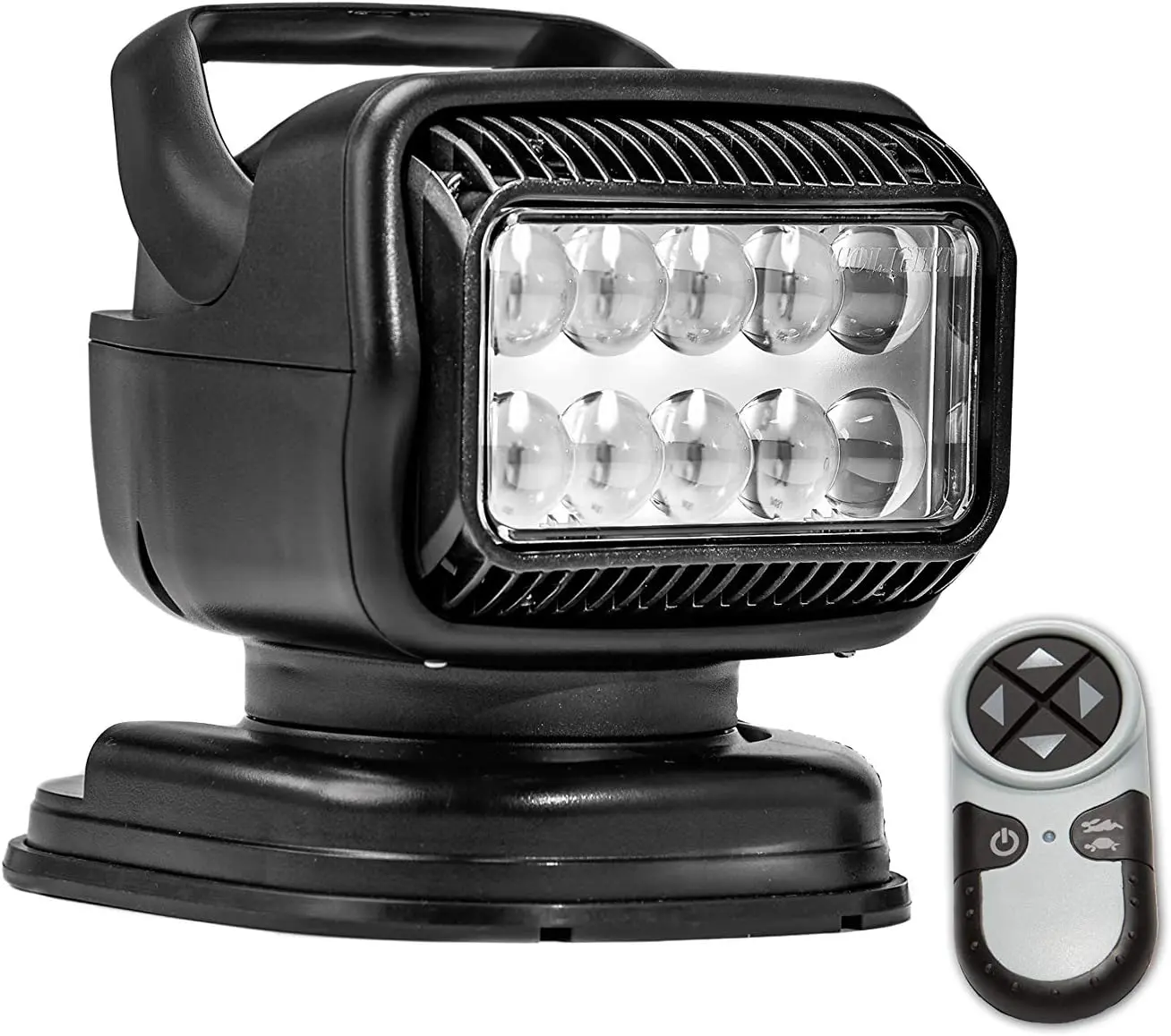 Golight | GT Series Model 79514GT LED Spotlight, Portable Mount,Wireless Hand-Held Remote, Black | Portable Magnetic Mount | Fits Truck, RV, & More | 544,000 Candela |10 High Flux LEDs | Heavy Duty ABS Polymer | 370°Rotation