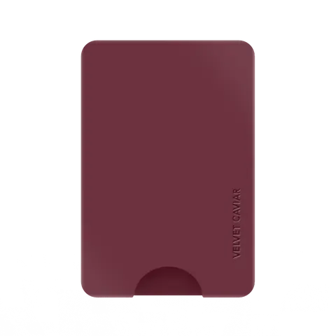 Velvet Caviar Men's Deep Burgundy 1990 Minimalist MagSafe Solid Color Wallet - Polycarbonate, Magnet-Powered Dual Purpose Magnetic Closure, Slim and Concealed, Phone-Attach Design, Card Slots, Luggage Use
