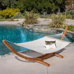 1-Person Hammock with Stand Set for Outside & Inside, Indoor Outdoor Standalone, plywood+canvas adirondack  chair