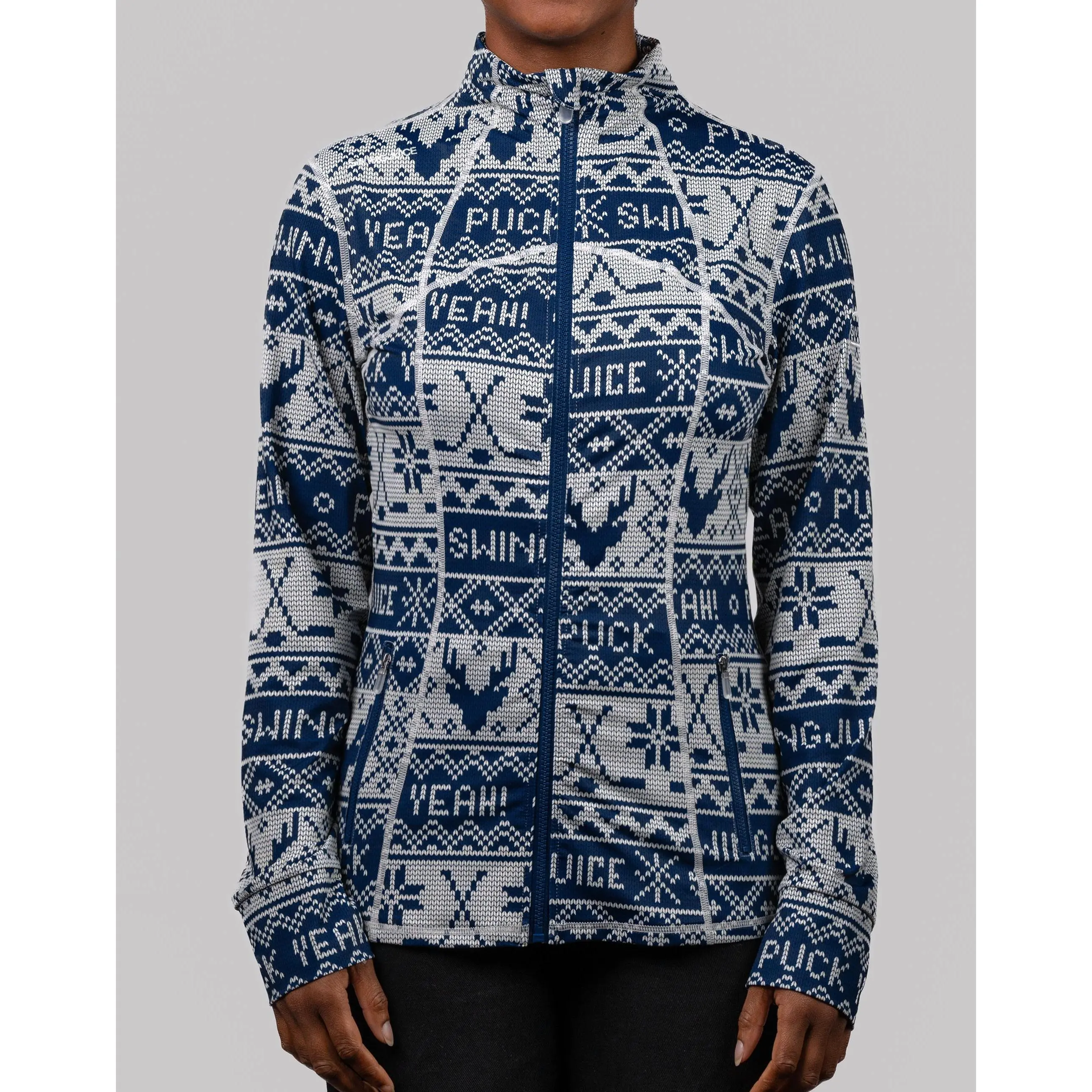 Hockey Puck Yeah Fairisle Women's Full Zip
