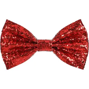 Ymapinc Sequin Bow Tie Sparkly Adjustable Glitter Necktie for Men Shiny Pre Tied Neck Ties for Banquet Carnival Costume Party
