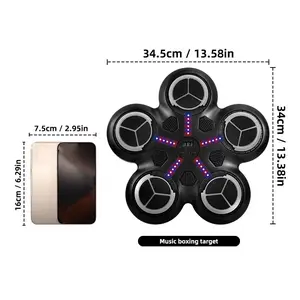 New 5-Piece Boxing Targets with Music and Scoring, Wall-Mounted Home Gym Equipment, Electronic Reaction Target, Soft Feel, Outdoor Use, Youth Fitness Training