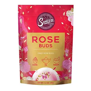 Suncore Foods Dried Rose Buds Bloom, Caffeine-Free Tea, Gluten-Free, Non-GMO, 1.5oz (1 Pack)
