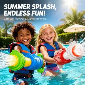 Kids Water Guns Summer Pool Beach Outdoor Fun 2 Pack High Capacity Foam Water Blasters for Boys and Girls Backyard Party Splash Toy Safe Durable Water Sprayer