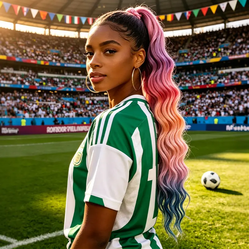 Synthetic Braided Ombré Wigs - 2 Styles, 24in Wavy Curls, Spiral Braid Synthetic Extensions & Pieces, Suitable for Festivals, Daily Wear, Synthetic Braided Hair