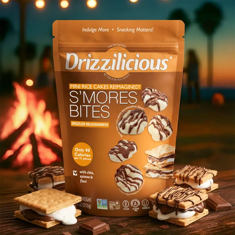 6 Pack - Drizzilicious S'mores Mini Rice Cakes 4oz