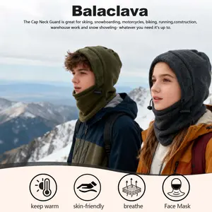 1 Children's Balaclava Mask, Suitable for Cold Weather, Windproof Ski Mask, Warm Heavy-duty Head Cover, Unisex