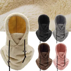 Ski Mask Women Hood Warm Face Cover Hat Scarf Arctic Velvet One Size Fits All Multifunctional Windproof Lockdown