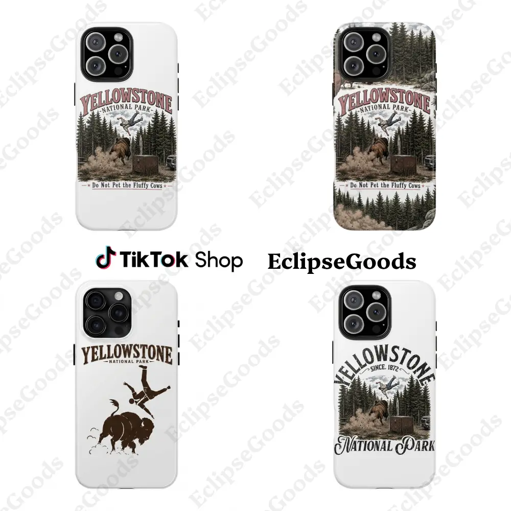 Yellowstone Bison Incident phonecase, Funny National Park Meme phonecase, Tourist vs Bison Graphic phonecase, Album Cover Parody Gift