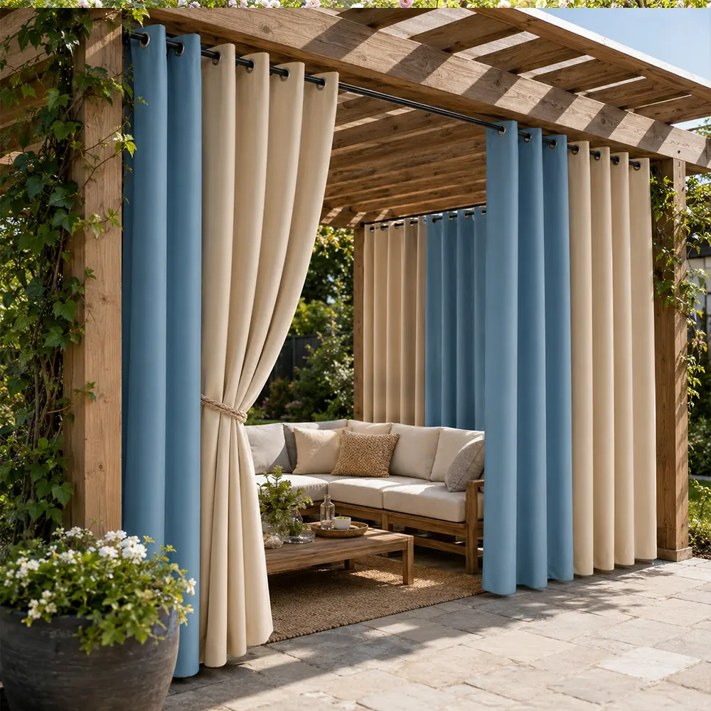 Light Blue & Beige-Thickened Fabric