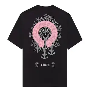 2026 New Arrival PromotionMen's 2026 Spring Refresh Classic Fit T-Shirt Horseshoe Gothic Graphic Print High Street Casual Tee Cotton Breathable Short Sleeve Streetwear Top - Menswear, Fabric