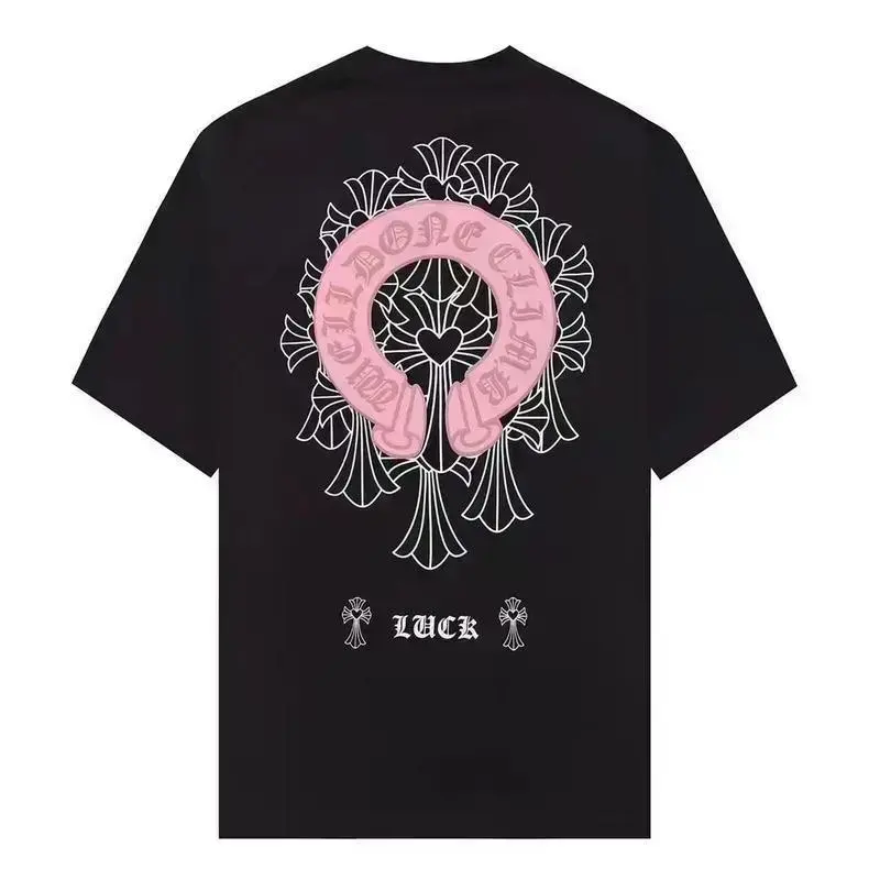 Men's Round Neck Gothic Horseshoe Graphic Print Cotton T-Shirt, Relaxed Fit Short Sleeve Moisture-Wick Casual Tee, Wash Safe Streetwear Top, Gothic Print