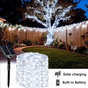 Solar Powered LED Fairy Lights, 7m-32m Copper Wire String Lights, 50-300 Leds, Outdoor Garden Decor, Wedding, Birthday, Christmas