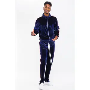 Mens Velour Track Jacket And Track Pant Set