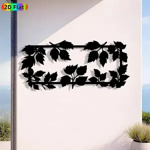 1pc Romantic Vine Leaves Metal Wall Art, Romantic Vine Leaves Statue Mural, Iron Craft, Perfect for Bedroom, Boudoir, Love Alcove Decor, Artistic Metalwork, Intricate Craftsmanship, Valentine's Decor, Ideal Gift for Nature Lovers