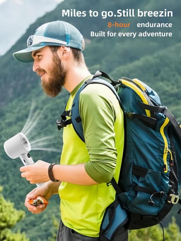 LMMAKE Handheld Portable Fan 120 Infinite Speeds USB Rechargeable with Digital Display Precision Airflow Control for Travel Office Desks Camping & Home Use Multiple Colors