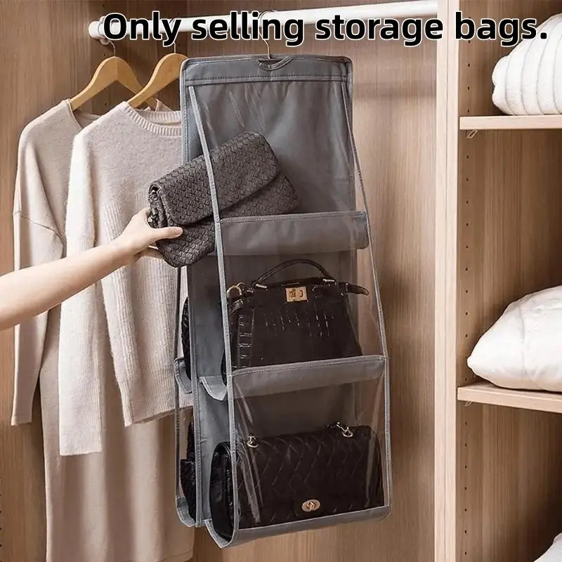 Double-Sided Hanging Storage Bag Set, Travel Organizer Bag, Space-Saving Foldable Organizer, Ideal for Wallets, Convenient Hanging Storage Solution, Space Saving Bags