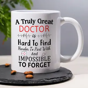 1pc Funny Doctor Appreciation Coffee Mug - "A Truly Great Doctor is Hard to Find" Quote, 11oz Ceramic Cup with Stethoscope & Red Cross Design, Perfect Gift for Birthdays, Thanksgiving, Christmas, Office/Home Use for Dad, Mom, Office Coffee Mug |   Stethos