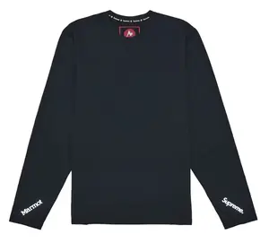 Supreme Marmot Base Layer Long Sleeve Tee Shirt Black