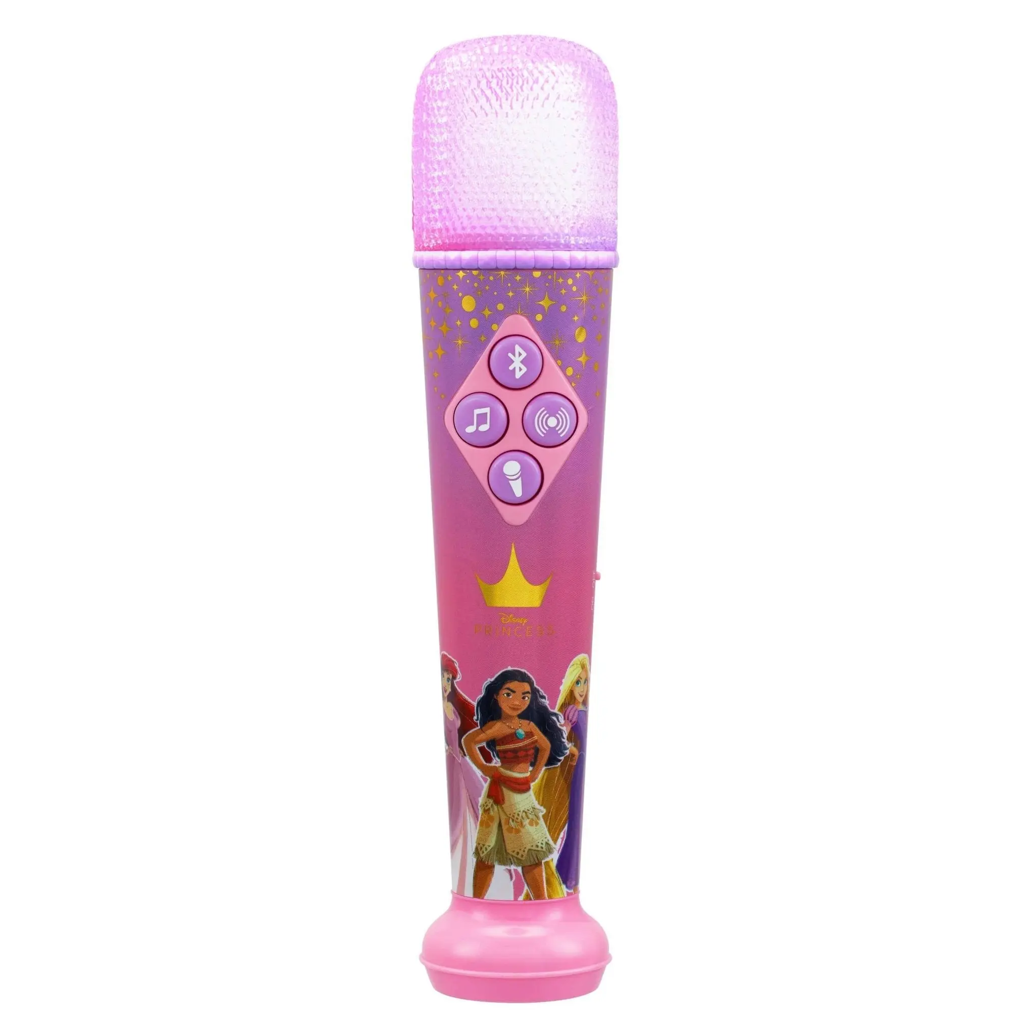 Disney Princess Portable Bluetooth Wireless Microphone Device for Girls, Ideal for Karaoke Streaming with Distinct Audio