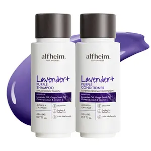 Lavender Hair Care Set Shampoo Conditioner Repairs Bleached Hair Nourish Protects Color Lavender Oil For Daily Use