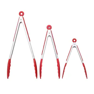 The Grill Squad 2 in 1 Silicone Basting Brush and Locking Food Tongs Set