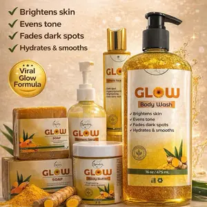 Body  Glow-Up Turmeric Kojic Bundle  (Scrub + Oil + body wash,Soap)