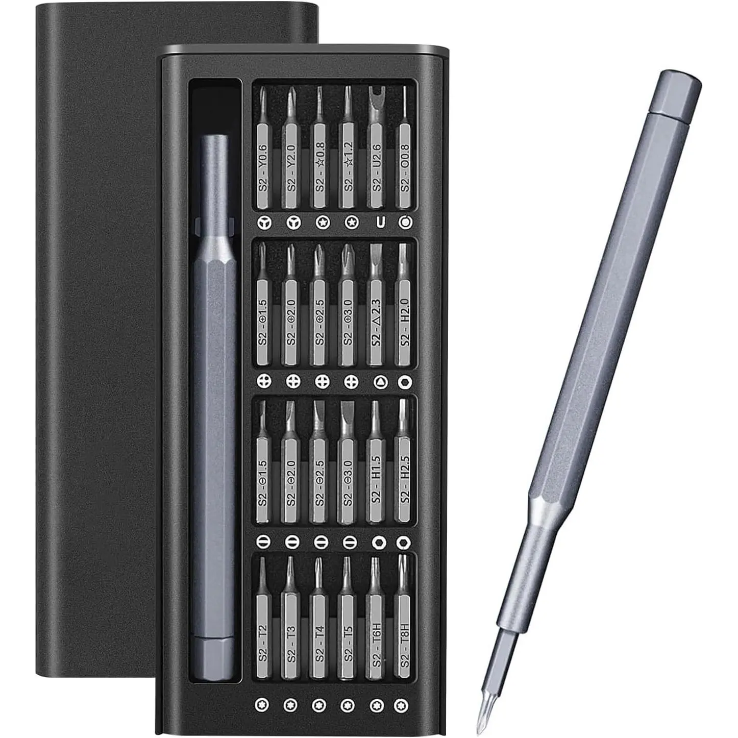 25-in-1 Magnetic Screwdriver Tools Set, Professional Small Precision Kit with Torx Bits for Glasses, Watch, Electronic Device Repair