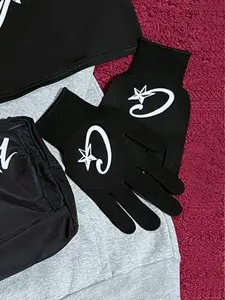 Vintage Gothic Gloves, Non-Slip Design, Street Style Wrist Warmers, All-Season Tight-Fit Fabric, Perfect for Layering, Moderate Thickness Gloves