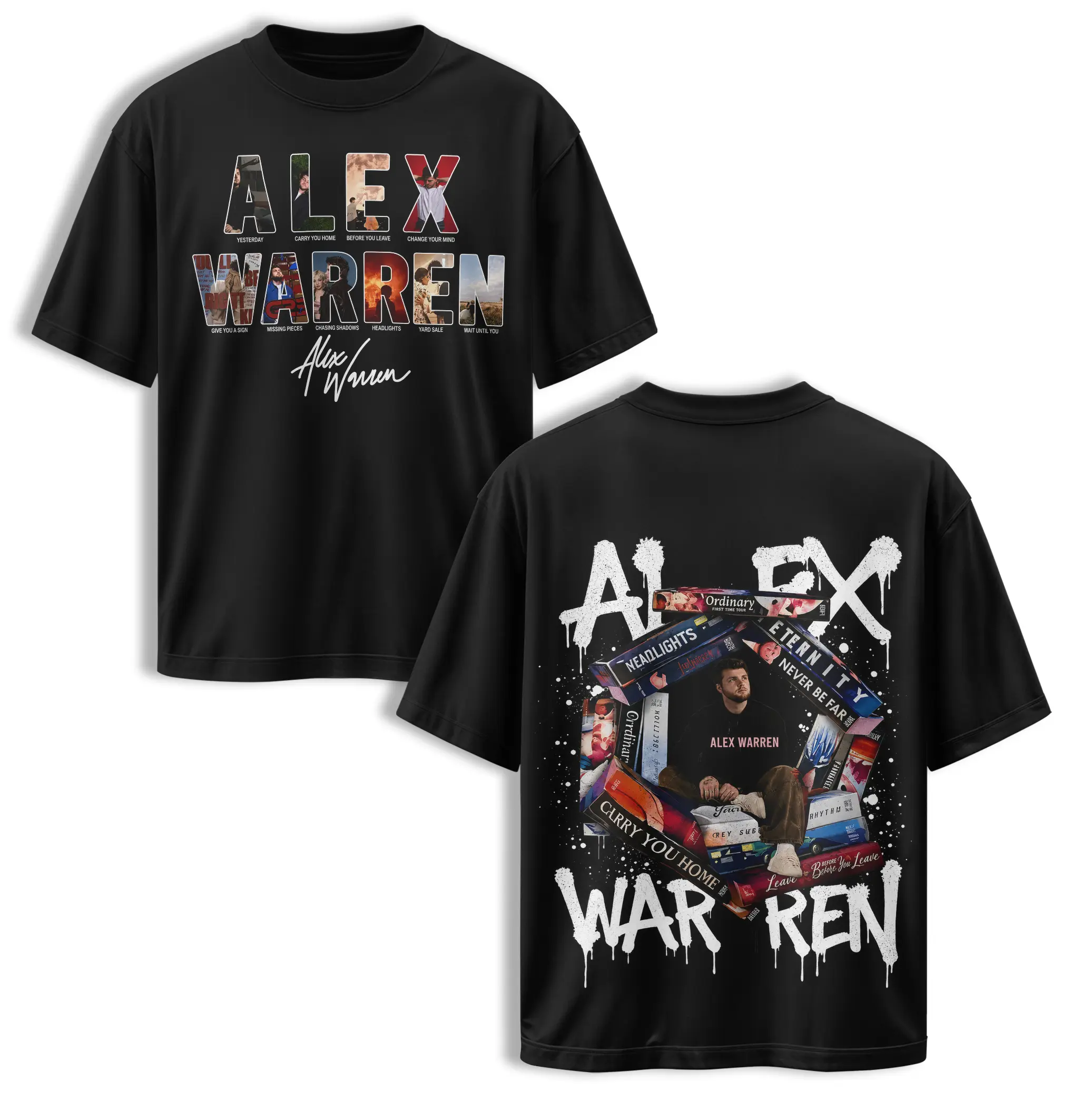 Alex Warren Vintage Graphic Shirt, Double Sided Music Tour Tee, Pop Singer Fan T-Shirt, Unisex Concert Gift