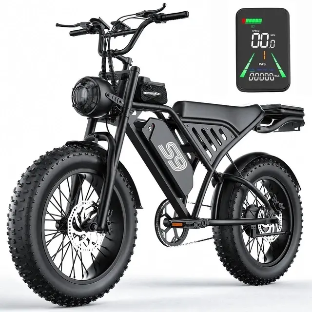 9000W Peak Dual Motor Adult Electric Bike, 52V 36AH Large Battery 26" Fat Tire 9000W Peak Dual Motor Adult Electric Bike, 52V 36AH Large Battery 26" Fat Tire