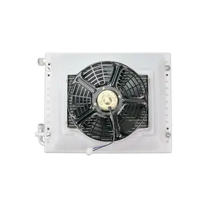 14'' x 18'' Universal Radiator Cooling Fan Assembly Aluminium Condenser Assembly  for Vintage Car Truck Pickup AC Conditioning