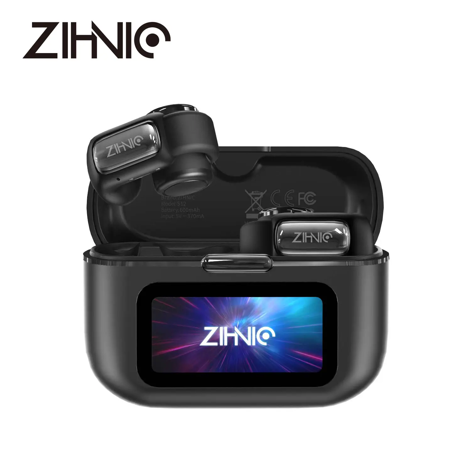 Open Earbuds,Wireless Headphones, LED Lights TouchscreenLight-Weight Earbuds Built-in Microphone, Power Digital Display,Stable Fit, Fast Charge,36 Hours Playtime,Fast Pair,Clear Sound,Sweatproof,Charging Case, Audio Electronic Headset headphones bluetooth